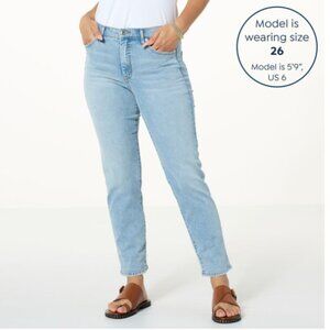 Jessica Simpson High Rise Slim Straight Lived-In Vintage Jeans Sz 30 NWT